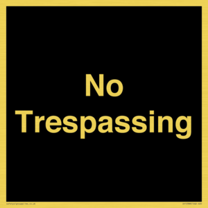 No Trespassing